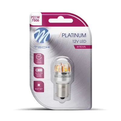 Blister 1x LED L826W - BA15s 15x2835SMD CANBUS 12-24V White