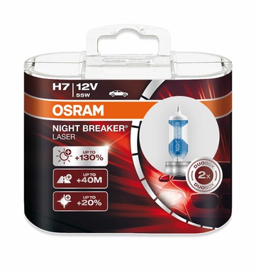 Автолампи, H7 12V 55W PX26d OSRAM NB LASER DUO